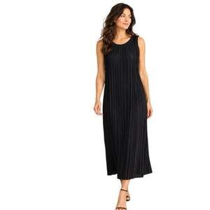 UNIQLO Black Pleated Sleeveless Midi Maxi Dress Minimalist Women’s Size M